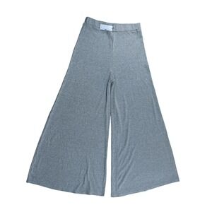 Hunter & Brown Casual Luxury Wide Leg Knit Pants Heather Brown  Size XL